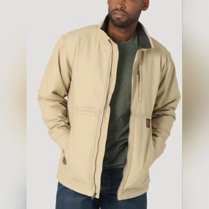 Wrangler RIGGS Tough Layers Sherpa Lined Canvas Work Jacket XXL Tan